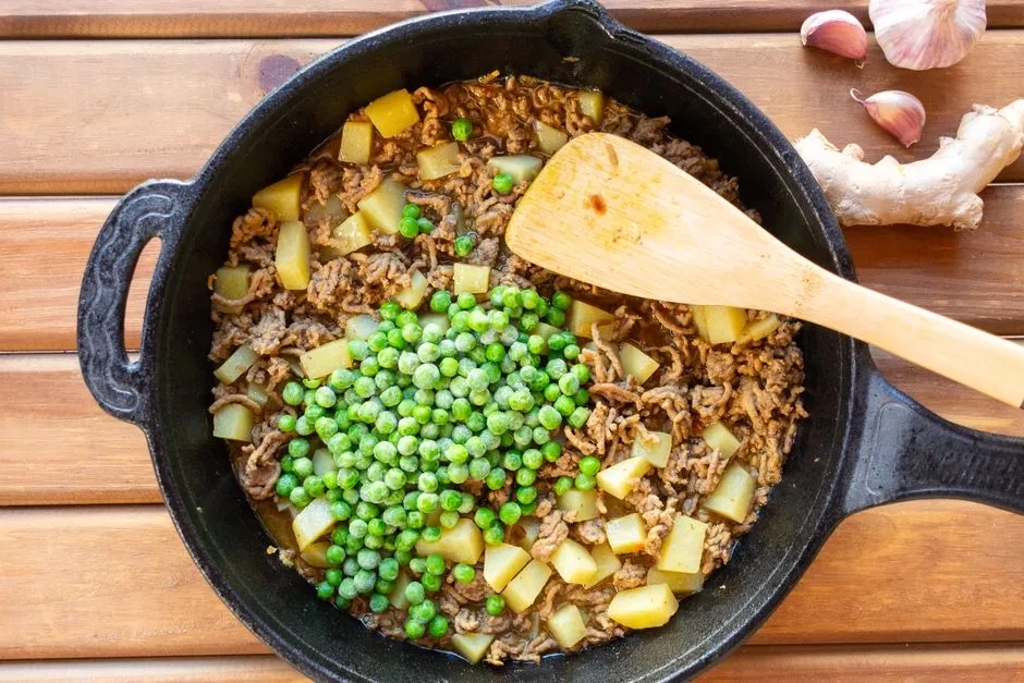A savory skillet dinner of beef and vegetables cooked in one pan